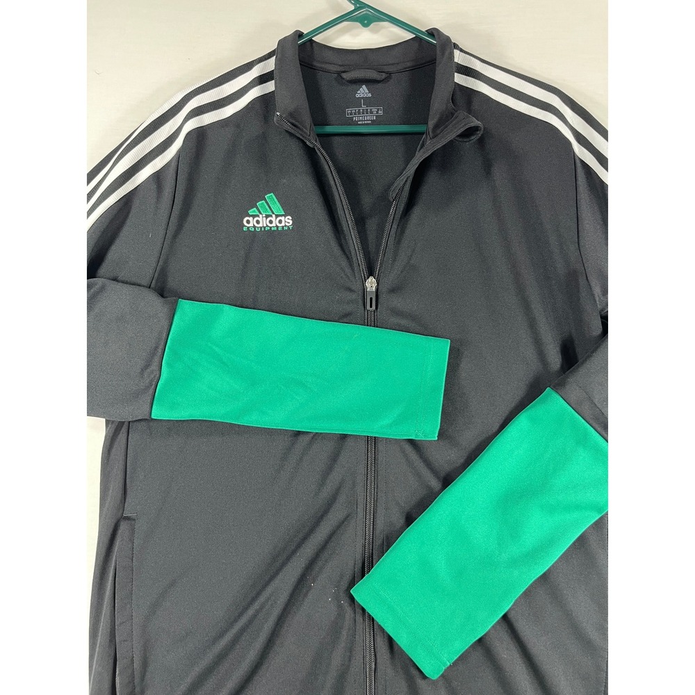 Adidas Equipment Aeroready Primegreen Track Jacket Black Green Mens Large